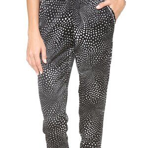 Piamita Brigitte Polka Dot Silk Lounge Pants
